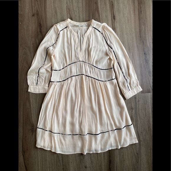 Ba&sh V-neck Franny Mini Dress size 3/L (fits like a M), color poudre EUC - Picture 8 of 10